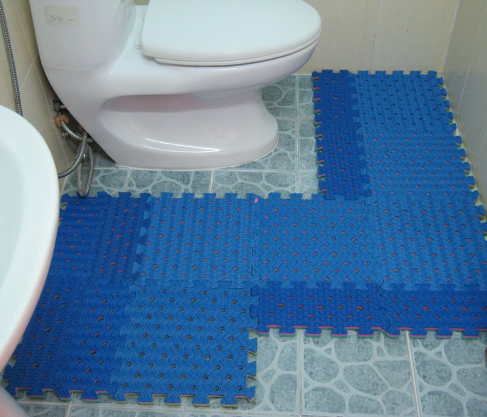 3 cách biến hóa với thảm nhựa nhà tắm ghép miếng