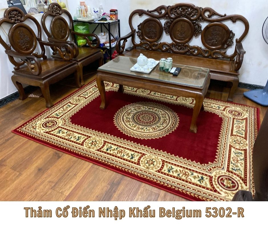 Thảm hoa văn cổ điển belgium-5302-R