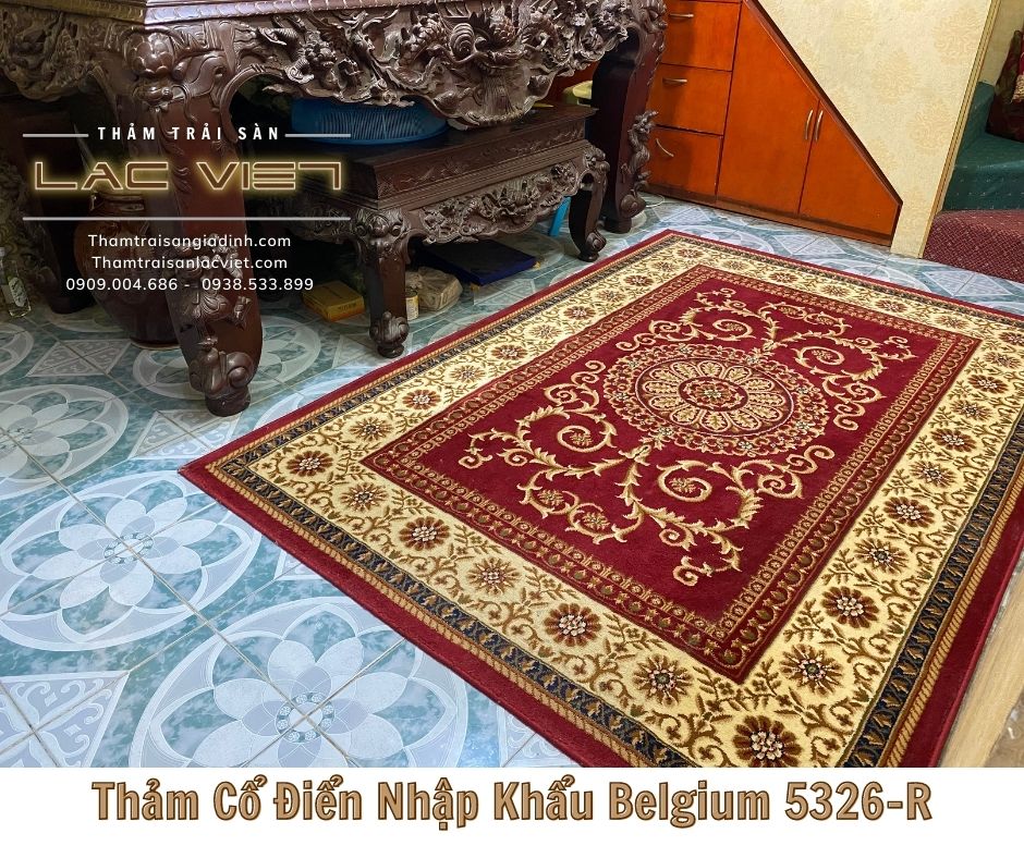 Thảm hoa văn cổ điển belgium-5326-R