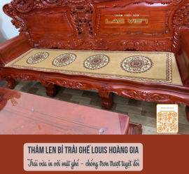 thảm len bỉ trải bộ ghế louis hoàng gia