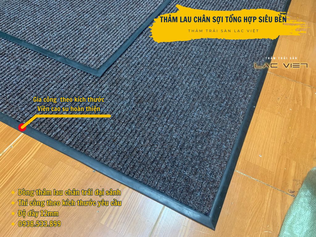 Thảm chùi chân sợi tổng hợp siêu bền