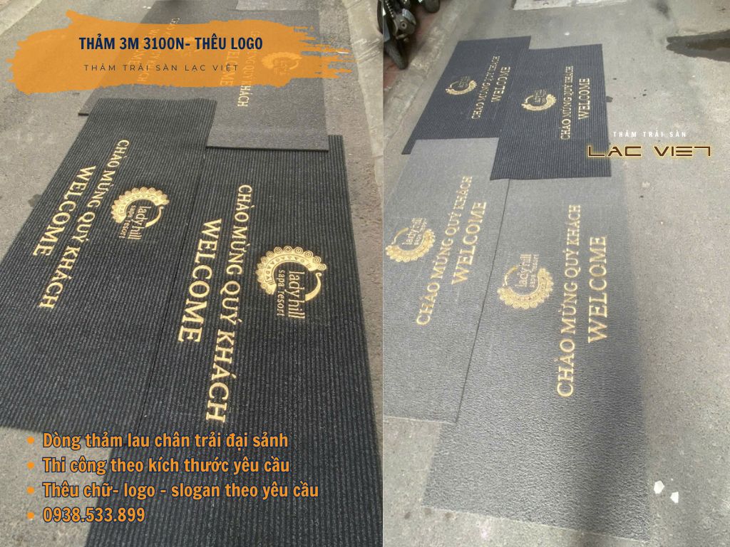 Thảm 3M3100N thêu logo resort