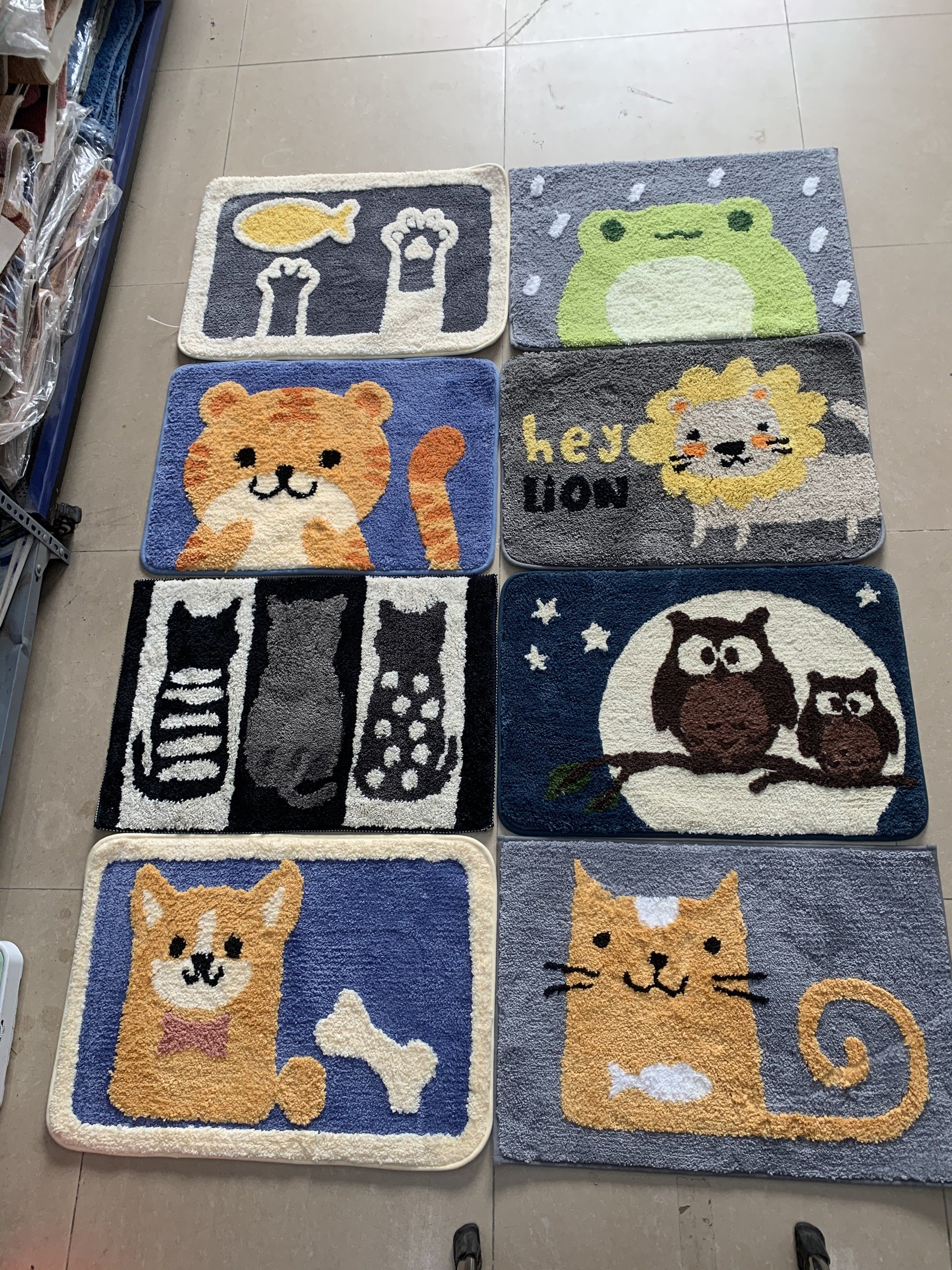 Thảm chùi chân hình thú