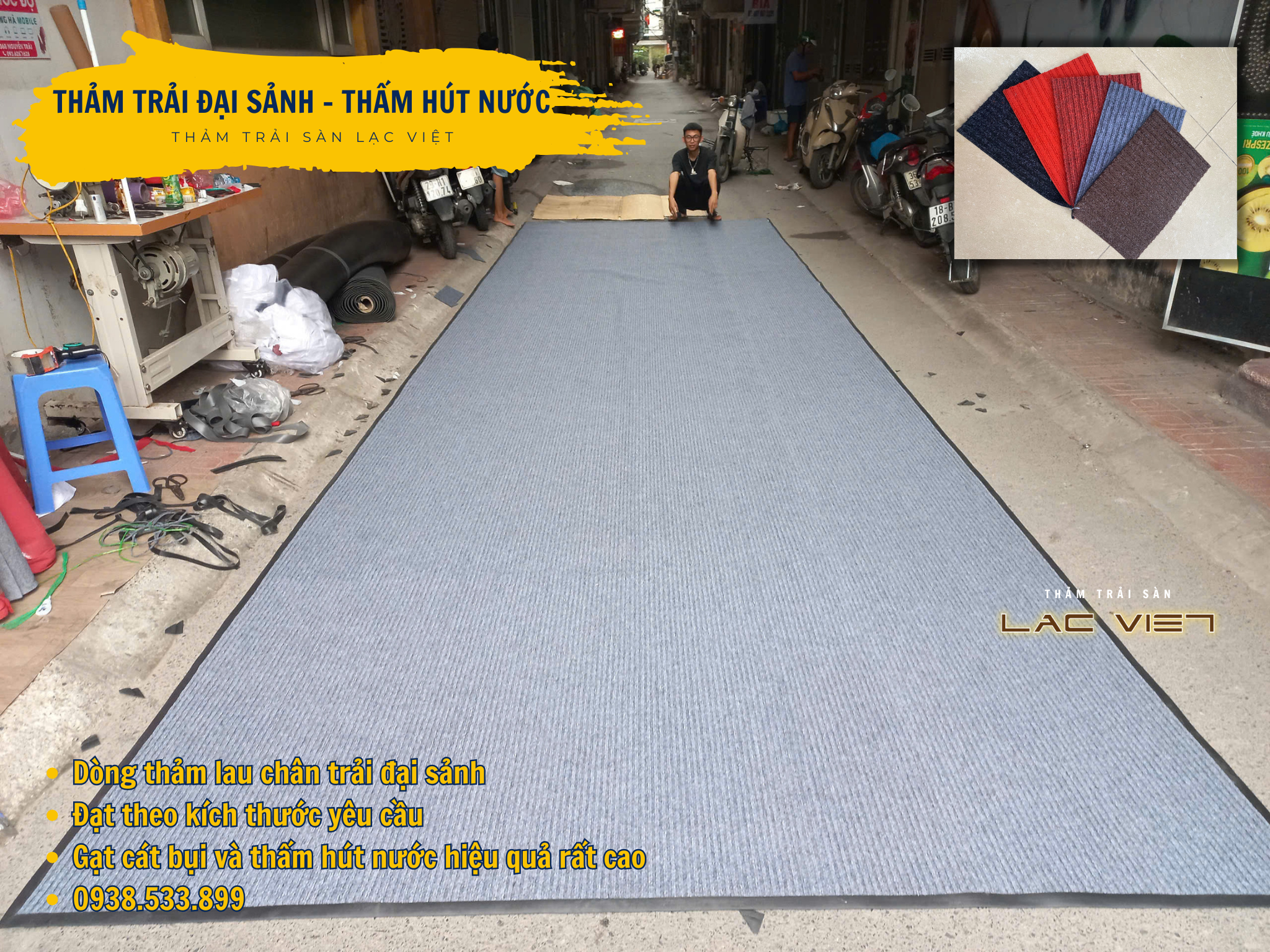 Thảm chùi chân thấm nước cỡ đại