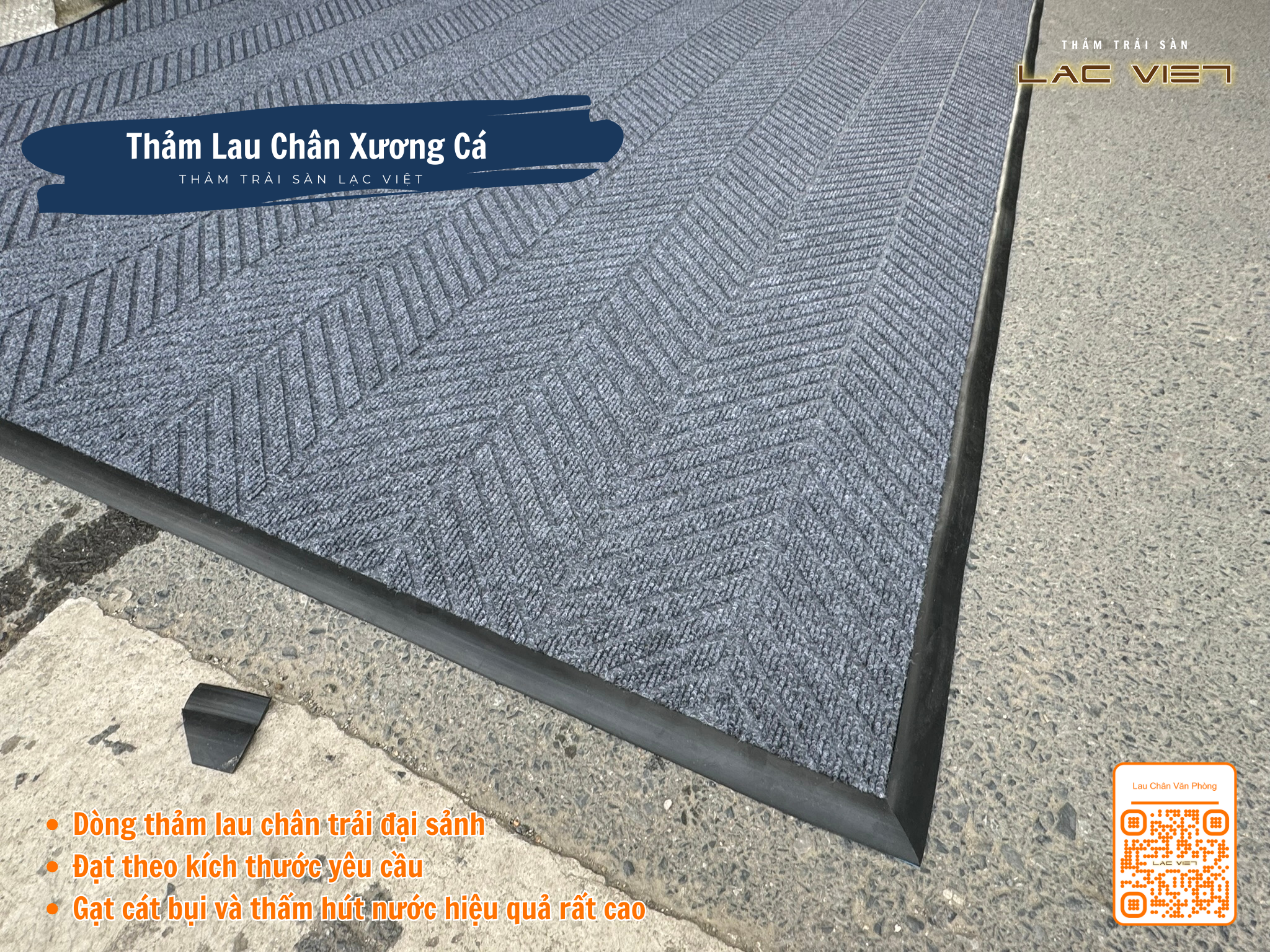 Thảm chùi chân xương cá thấm hút nước