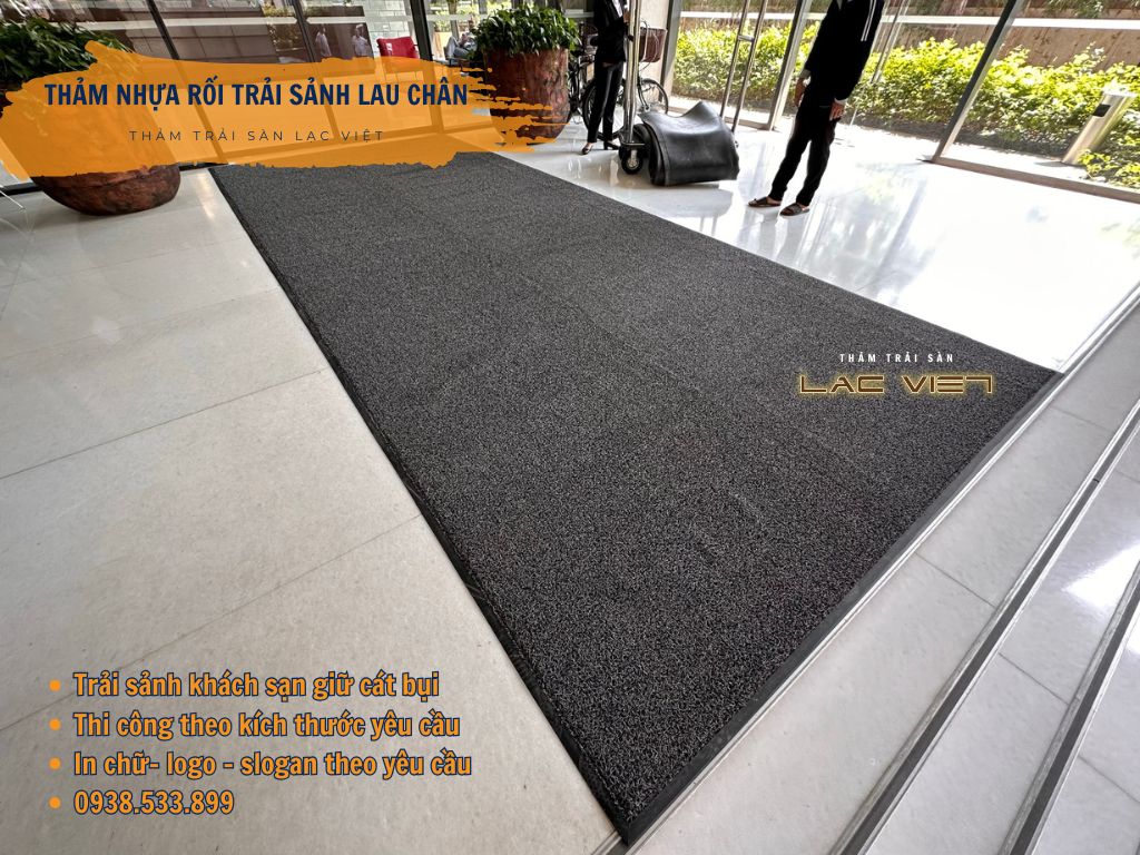 Thảm nhựa rối trải sảnh lau chân